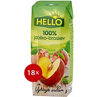 HELLO 100% Apple-Peach 18×250 ml - Fruit Juice