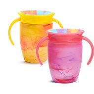 Munchkin Miracle 360° Tie Dye Cup Tropical žltý a ružový 2 ks, 207 ml - Detský hrnček
