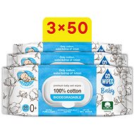 GoWipes 99% Water Plastic Free 3 x 50 pcs (150 pcs) - Wet Wipes