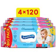 Superfresh with chamomile 4×120 pcs (480 pcs) - Wet Wipes