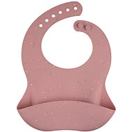 Canpol babies Silicone bib with pocket Dots pink - Bib