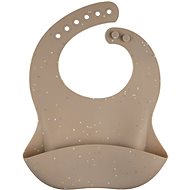 Canpol babies Silicone bib with pocket Dots beige - Bib