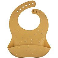 Canpol babies Silicone bib with pocket Dots yellow - Bib
