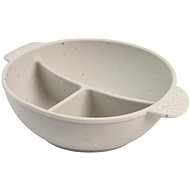 Canpol babies silicone divided bowl with suction cup Dots 360 ml, grey - Children's Bowl