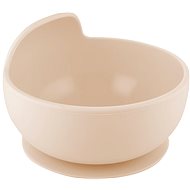 Canpol babies silicone bowl with suction cup 330 ml, cream - Children's Bowl