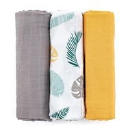 PETITE&MARS Moussy Ochre Leaves 68 × 68 cm, 3 pcs - Cloth Nappies