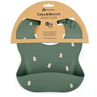 PETITE&MARS Take&Match Green Dinos 6 m+ - Bib