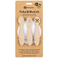 PETITE&MARS Set of silicone training spoons Take&Match Desert Sand 3 pcs - Children's Cutlery
