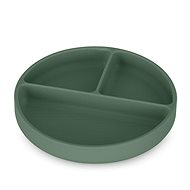 PETITE&MARS Silicone plate round Take&Match Misty Green - Children's Plate