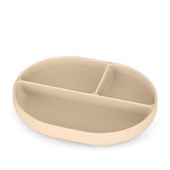 PETITE&MARS Oval silicone plate Take&Match Desert Sand - Children's Plate