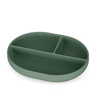 PETITE&MARS Oval silicone plate Take&Match Misty Green - Children's Plate