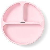 BabyOno Silicone with suction cup pink - Children's Plate
