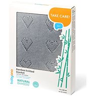 BabyOno Baby bamboo knitted blanket 75 × 100 cm, dark grey - Blanket