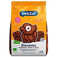 SMILEAT Organic spelt cocoa biscuits with apple juice and extra virgin olive oil and vitamins - Children's Cookies