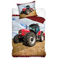 TIPTRADE Red tractor in the field 140 × 200 cm - Children's Bedding