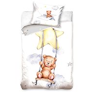 CARBOTEX Teddy bear swing on star 100 × 135 cm - Bed Linen