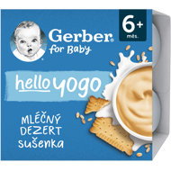 GERBER Hello Yogo milk dessert with biscuits 4×100 g - Baby Food