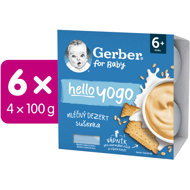 GERBER Hello Yogo milk dessert with biscuits 6× (4× 100 g) - Baby Food