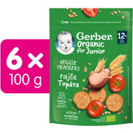 GERBER Organic crackers with tomatoes 6×100 g - Crisps for Kids