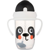 Canpol babies Non-dispensing cup with straw and weight BabiesBoo 270 ml Panda - Baby cup