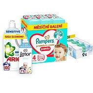 PAMPERS package IV (diaper panties size 4 - 114 pcs, wet wipes, washing gel and fabric softener) - Baby Health Check Kit