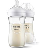 Philips AVENT SCY933/02 Natural Response Glass Bottle 240 ml, 3m+, 2 pcs - Baby Bottle