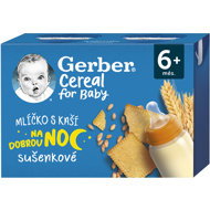 GERBER Cereal milk with porridge biscuit Goodnight 2×200 ml - Baby Food