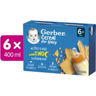 GERBER Cereal Milk with Porridge Biscuit Goodnight 6× (2 × 200 ml) - Baby Food
