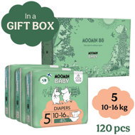 Moomin Baby 5 Maxi 10-16 kg (120 pcs) - Disposable Nappies