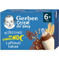GERBER Cereal milk with cocoa flavoured porridge 2×200 ml - Baby Food