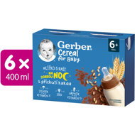 GERBER Cereal milk with cocoa flavoured porridge 6× (2× 200 ml) - Baby Food