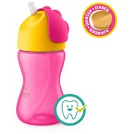 Philips AVENT bögre rugalmas szívószállal 300 ml lány + ajándék Petite&Mars tál 6m+ - Gyerek kulacs