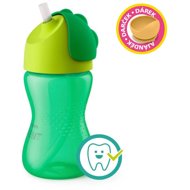 Philips AVENT Mug with flexible straw 300 ml boy + gift Petite&Mars bowl 6m+ - Children's Water Bottle