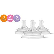 Philips AVENT SCY960/03 Natural Response Teat Mix Flow 3, 4 and 5, 3 pcs - Teat