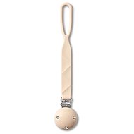BabyOno Silicone Soother Strap Beige - Dummy Clip