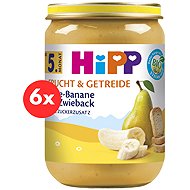 HiPP BIO Fruit and cereals pear-banana-sucharyfrom 4 - 6 months, 6× 190 g - Baby Food