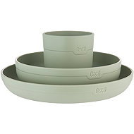 LOVI Set of dishes with cup Pistachio 3 pcs - Children's Dining Set