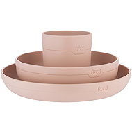 LOVI Set of dishes with cup Nude 3 pcs - Children's Dining Set