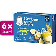 GERBER Cereal milk with mashed banana 6× (2× 200 ml) - Baby Food