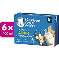 GERBER Cereal milk with vanilla flavoured porridge 6× (2× 200 ml) - Baby Food