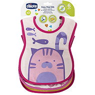 CHICCO Cotton bib pink 6 m+, 3 pcs - Bib