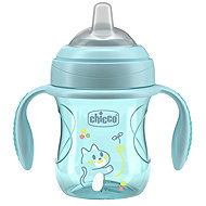CHICCO Transition Teaching Mug with handles 200 ml, teal - Baby cup