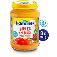 Hamánek Apple & apricot 8 × 180 g - Baby Food