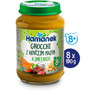 HAMÁNEK Gnocchi with beef in cream sauce 8 × 190 g - Baby Food