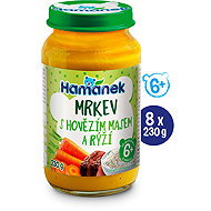 HAMÁNEK Carrots with beef and rice 8 × 230 g - Baby Food