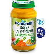 HAMÁNEK Noodles with vegetables and pork 8 × 230 g - Baby Food