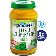 HAMÁNEK Veal with spinach and rice 8 × 230 g - Baby Food