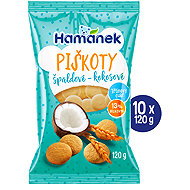 HAMÁNEK Spelt biscuits with coconut 10 × 120 g - Children's Cookies