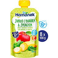 HAMÁNEK Apple, banana and spinach 8 × 100 g - Meal Pocket