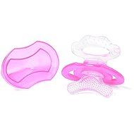 BabyOno BPA-free silicone pacifier with cover pink 3 m+ - Baby Teether
